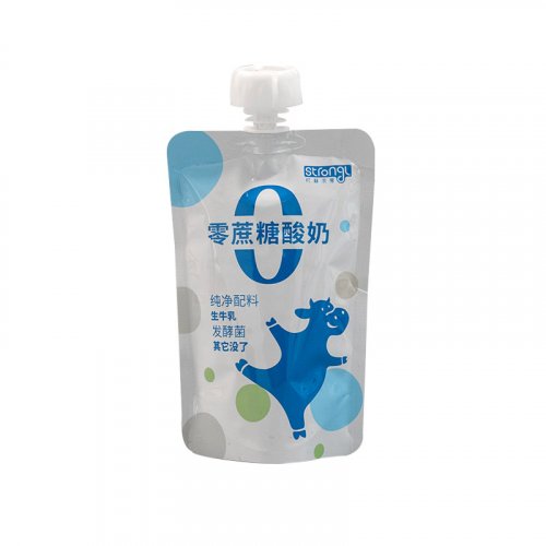 Stand Up Pouches with mushroom spout for yogurt 