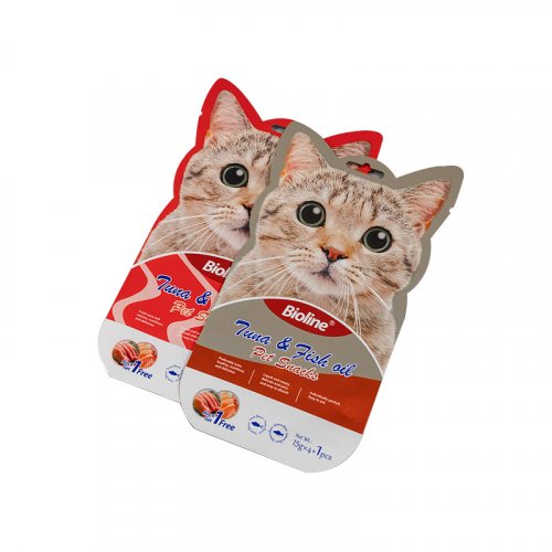 Cat Shaped Pet Food Stand Up Zipper Pouch for Cat Food Plastic Packaging Bags