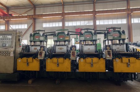 2 Sets Used Tomy 200T 3RT 4-Station Vacuum Curing Press | Used Rubber Molding Machine for Oil Seals & Auto Parts