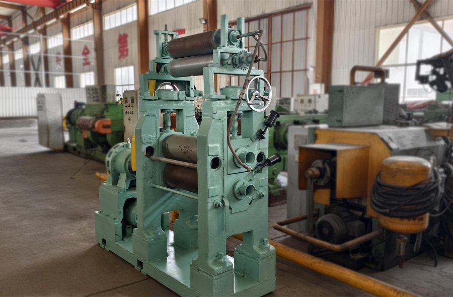 Used 5.5kW Two-Roll Rubber Calender with Top Batch-Off-2690