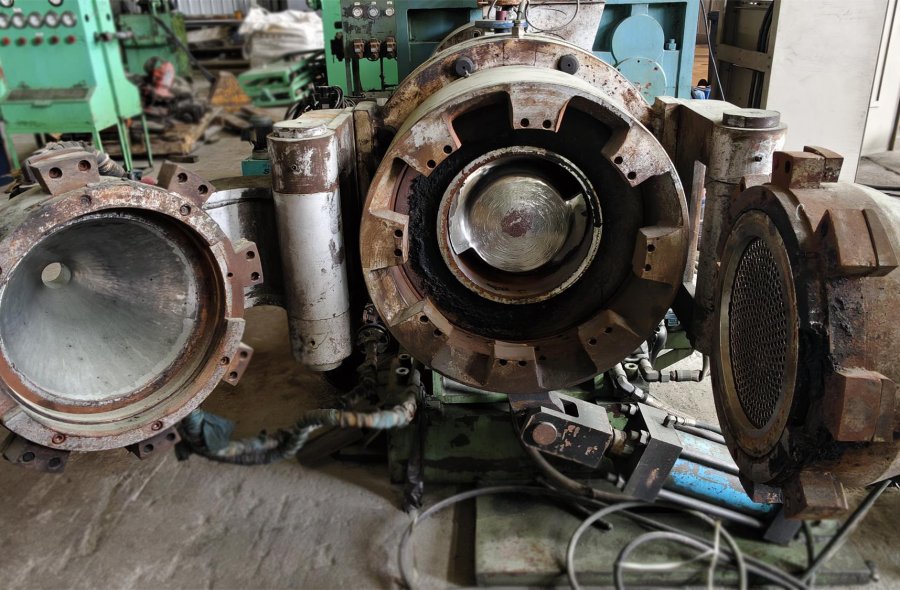 XLJ-300 Rubber & Plastic Strainer Extruder Double Filter Heads Hydraulic Locking 160kW Motor-2970