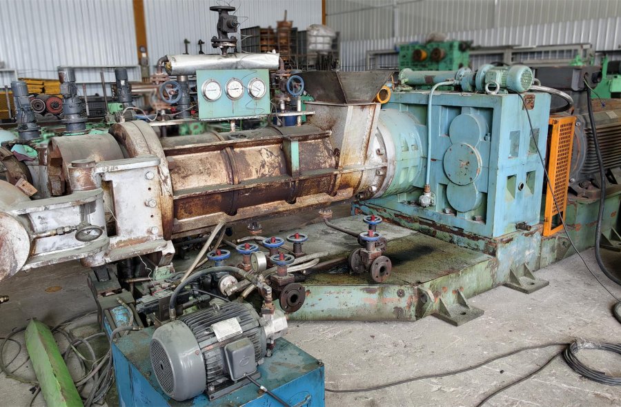 XLJ-300 Rubber & Plastic Strainer Extruder Double Filter Heads Hydraulic Locking 160kW Motor-2968