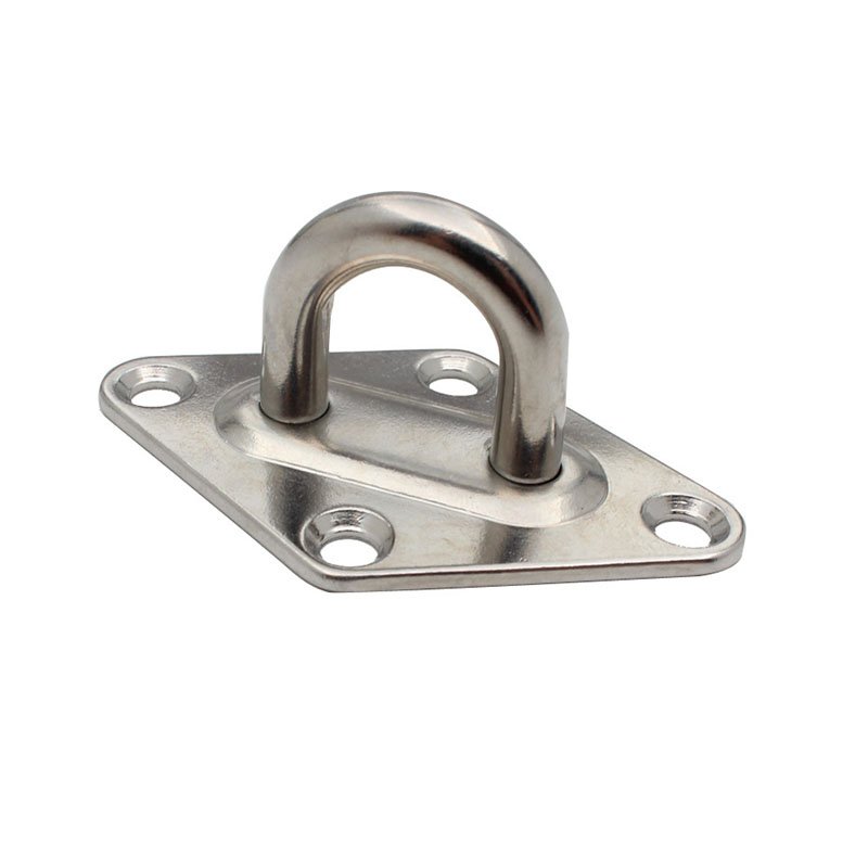 Stainless steel marine hardware rhombus door buckle sunshade sail hanging plate eye plate-264