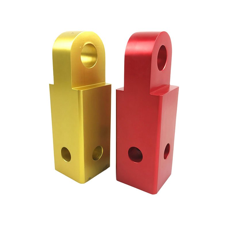 CNC machined aluminum alloy color oxidation high strength trailer arm connector-310