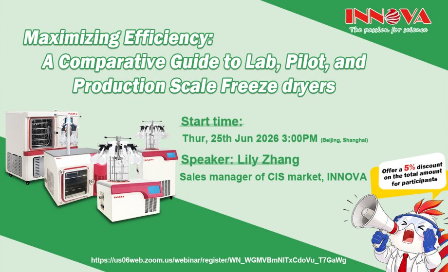 Webinar Announcement: Maximizing Efficiency Across Freeze Dryer Scales