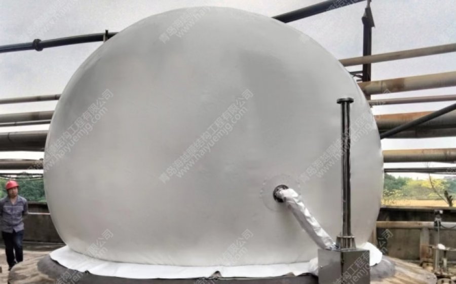1 sets of double membrane biogas holder freestanding project in Zhejiang