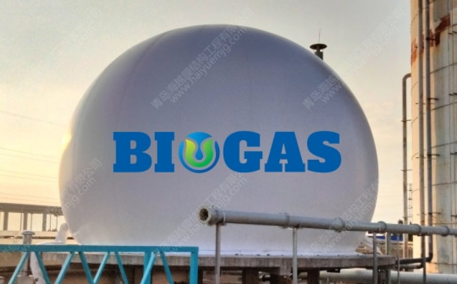 400m³ double membrane biogas holder  